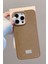 Apple iPhone 16 Pro Uyumlu Elmas Pırlanta Taşlı Kahverengi Kılıf 3
