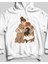 Pati Sarılışı Tasarım Sweatshirt Beyaz 1
