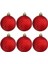 Yılbaşı Ağacı Süsü, Mat Kırmızı Ağaç Süsleme Topu 6cm 6lı 1