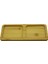 Dikdörtgen - 2 Bölmeli - 10 x 19.5 cm Ahşap Bambu Yağdanlık Altlık (4778) 1
