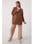 Kahve-Fermuarlı Sweat Hırka 1