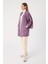Koyu Lila-Yarasa Kollu Oversize Hırka 3