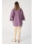 Koyu Lila-Yarasa Kollu Oversize Hırka 4