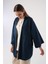 Koyu Indigo-Yarasa Kollu Oversize Hırka 1