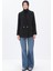 Siyah-Simli Tüvit Kumaş Blazer Ceket 2