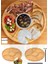 5 Bölmeli Bambu Yuvarlak Sunum Tabağı Kahvaltılık , Çerezlik, Sunumluk Ikramlık ( 25 Cm) 1