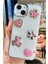 Apple iPhone 14 Plus & iPhone 15 Plus Uyumlu 3D Taş Kurdele Kelebek Kalp Işleme Motifli Sert Kapak 1