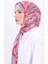 Turuncu-Mor-Desenli Twill Şal 1