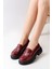 746-759 Bordo Rugan Günlük Yüksek Tabanlı Loafer Ayakkabı 1