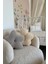 Renkli Çiçek Desenli Bebek ve Çocuk Odası Yastığı 30x30 Wellsoft Bej-Gri 1