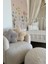 Renkli Çiçek Desenli Bebek ve Çocuk Odası Yastığı 30x30 Wellsoft Bej-Gri 3