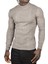 Yarım Balıkçı Yaka Çizgili Tüylenmeyen Slim Fit Triko Kazak 2505491 1