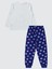 Kız Çocuk Pijama Takımı 6-9 Yaş Saks 2