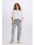 90's Wide Leg Yüksek Bel Düz Paça Uzun Jean Yıkamalı Pantolon C7324AX24WN 3