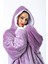 Mor oversized kapşonlu sweatshirt, rahat ve şık tasarım, yumuşak dokunuşlu lila renk 1