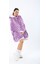 Mor oversized kapşonlu sweatshirt, rahat ve şık tasarım, yumuşak dokunuşlu lila renk 2