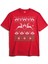 Yılbaşı Geyik 2025 Hediye Christmas Happy New Year Yeni Yıl Ugly Tee Baskılı T-Shirt Kırmızı Tişört 1