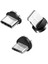 3in1 Yuvarlak Manyetik Mıknatıslı Şarj Kablosu Ucu Lightning Type-C Micro USB-AL4637 1
