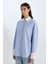 Oversize Geniş Kalıp Çizgili Poplin Uzun Kollu Gömlek 4