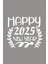 Taç Happy New Year 2025 Yazısı Yılbaşı Süslemeleri Yeni Yıl Vitrin Cam Sticker 1