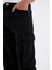 Kışlık Relax Fit Rahat Kesim Geniş Paça Siyah Jean Pantolon C9500AX24WN 4