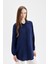 Regular Fit Basic Düz Viskon Uzun Kollu Gömlek Tunik D2613AX24AU 4