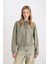 Coool Standart Fit Kapüşonlu Basic Düz Kanguru Cepli Fermuarlı Sweatshirt Z7069AZ24WN 5