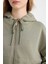 Coool Standart Fit Kapüşonlu Basic Düz Kanguru Cepli Fermuarlı Sweatshirt Z7069AZ24WN 6