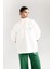 Fit Oversize Geniş Kalıp Polo Yaka Spor Baskılı Sporcu Sweatshirt D1699AX24AU 3