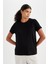 Fit Standart Fit Bisiklet Yaka Sporcu Basic Düz Kısa Kollu Tişört D1904AX24HS 4
