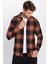 Erkek Slim Fit Dar Kesim Oduncu Kareli Kışlık Gömlek 2