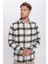 Erkek Slim Fit Dar Kesim oduncu Kareli Kışlık Gömlek 2
