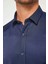 Modern Slim Fit Pamuklu Kolay Ütü Armürlü Erkek Gömlek 4