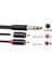 Rca Kablosu 6.35MM Erkek - 2 Rca Adaptörü Y Ayırıcı Rca Kablosu -3 Metre (Yurt Dışından) 2