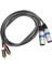 1.5m Çift Rca Erkek - Xlr Erkek Kablo 2 Xlr - 2 Rca Fiş Adaptörü (Yurt Dışından) 3