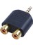 Jack To 2 Rca Adaptör Y Splitter Stereo Erkek 2x Dişi Altın Mini (Yurt Dışından) 1