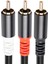 Rca Y Adaptörü Subwoofer Y Kablosu 1x Rca - 2x Rac Ses Kablosu, 1 Metre (Yurt Dışından) 2