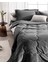 Kaira Tek Kişilik Comforter Set - Antrasit 2