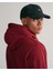 Erkek Regular Fit Kapüşonlu Logolu Sweatshirt-Bordo 3