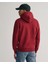 Erkek Regular Fit Kapüşonlu Logolu Sweatshirt-Bordo 4