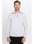 Relax Fit Rahat Kesim Fitilli Desenli Pamuklu Yarım Fermuarlı Gri Dik Yaka Sweatshirt 3