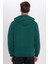 Relax Fit Rahat Kesim Pamuklu Içi Polarlı Yarım Fermuarlı Haki Kapüşonlu Sweatshirt 5