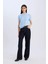 Regular Fit Bisiklet Yaka Basic Düz Triko Kısa Kollu Tişört Kazak E3214AX24WN 2