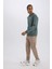 Fit Sporcu Jogger Eşofman Altı Standart Fit Üç Cepli Beli Bağcıklı Lastikli Paça D3741AX24WN 2