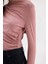 Slim Fit Dar Kesim Kayık Yaka Basic Düz Uzun Kollu Bluz D5300AX24AU 5