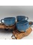El Yapımı Stoneware Fincan , Ivna Stoneware Fincan , Mavi Kum Rengi Stoneware Fincan 3