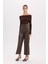 Culotte Yüksek Suni Deri Kışlık Pantolo Bel Crop Fit Crop D5251AX24AU 3