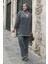 Kimono Pantolon Ikili Triko Takım 12154 Gri 3