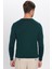 Erkek Slim Fit Bisiklet Yaka Yeşil Triko Kazak 5