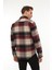 Bordo Siyah Kareli Regular Fit Oduncu Gömleği- 2449 4